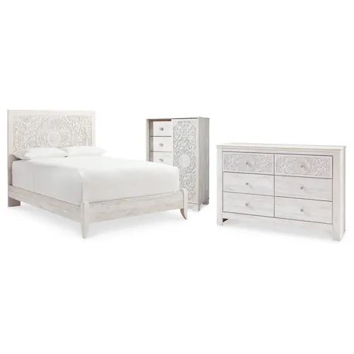 Paxberry Queen Panel Bed, Dresser and Chest