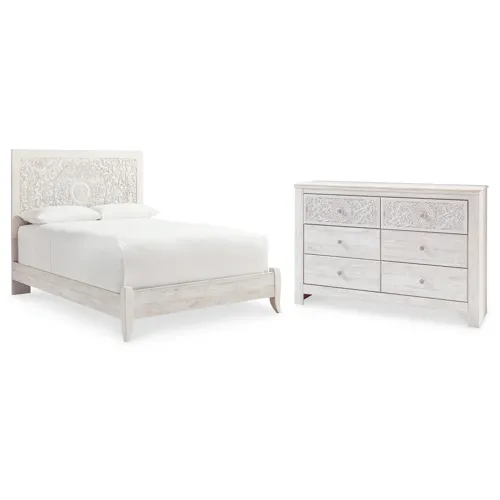 Paxberry Queen Panel Bed and Dresser