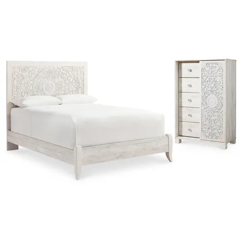Paxberry Queen Panel Bed and Chest