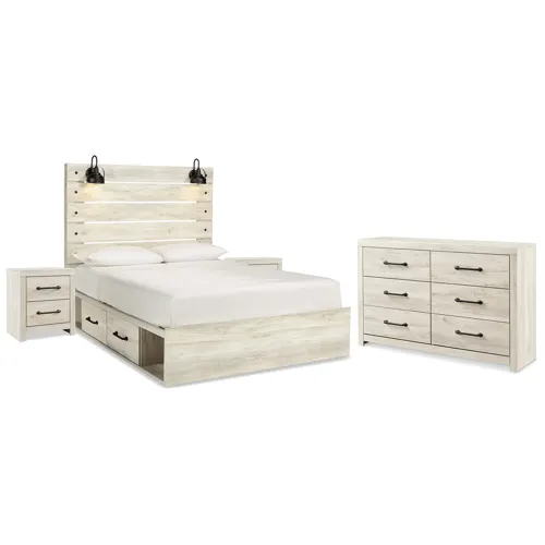 Cambeck Queen Panel Bed with Storage, Dresser and 2 Nightstands