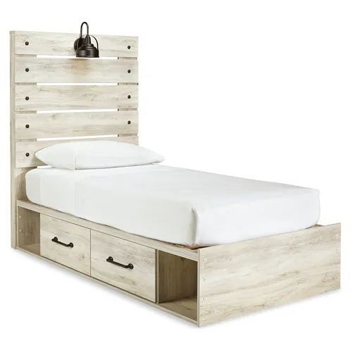 Cambeck Panel Bed with 2 Storage Drawers