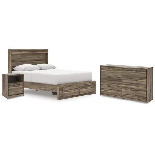 Elbrim Queen Panel Storage Bed, Dresser and Nightstand