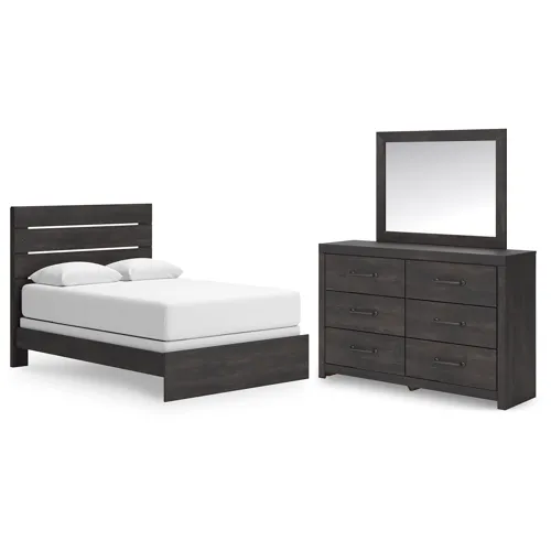 Hollivern Queen Panel Bed, Dresser and Mirror