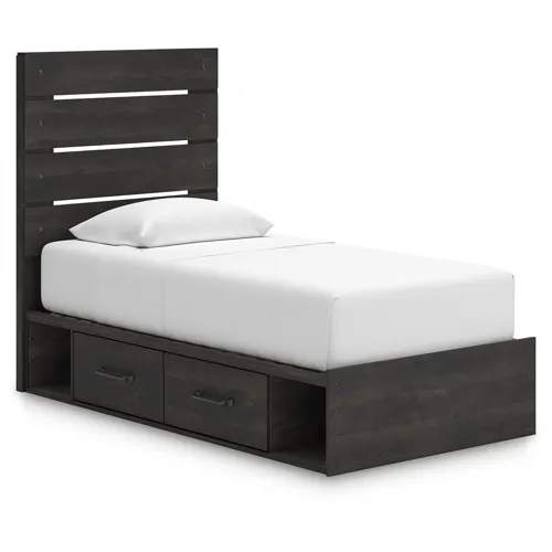 Hollivern Twin Panel Bed with Storage