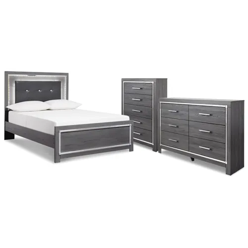 Lodanna Full Panel Bed, Dresser and Chest