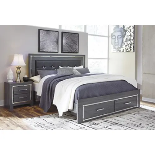 Lodanna Panel Bed with 2 Storage Drawers