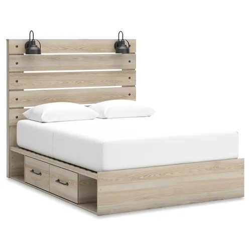 Senbry Queen Panel Bed with Storage