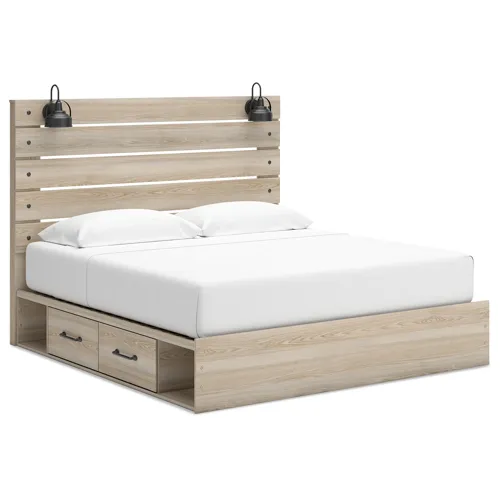 Senbry King Panel Bed with Storage
