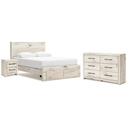 Lawroy Queen Storage Bed, Dresser and Nightstand