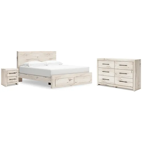 Lawroy King Storage Bed, Dresser and Nightstand