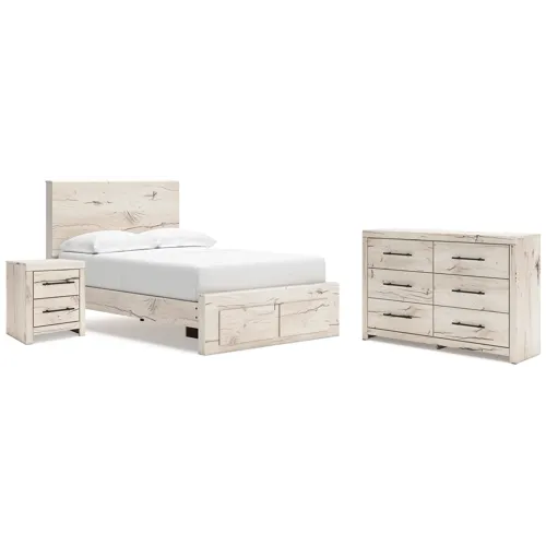 Lawroy Full Storage Bed, Dresser and Nightstand