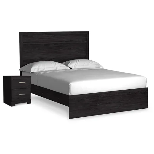 Belachime Queen Panel Bed and Nightstand