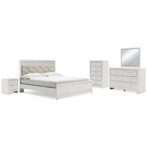 Altyra King Panel Bed, Dresser, Mirror, Chest and Nightstand