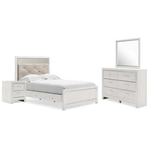 Altyra Full Panel Bed, Dresser, Mirror and Nightstand