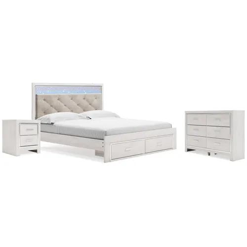 Altyra King Storage Bed, Dresser and Nightstand