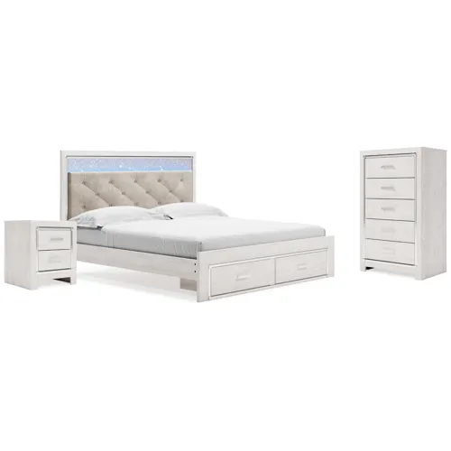 Altyra King Storage Bed, Chest and Nightstand