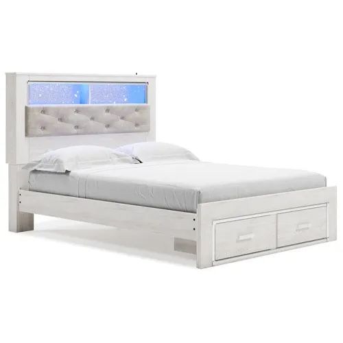 Altyra Upholstered Bookcase Bed with Storage