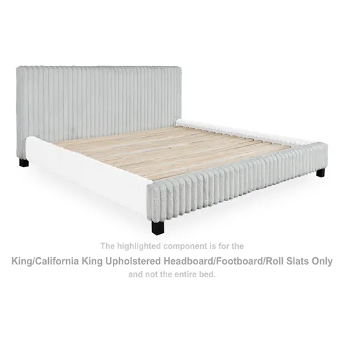 Birmonton King/California King Upholstered Headboard/Footboard/Roll Slats