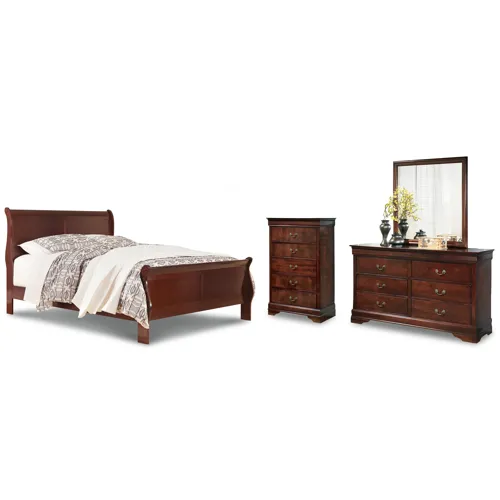 Alisdair Queen Sleigh Bed, Dresser, Mirror, and Chest