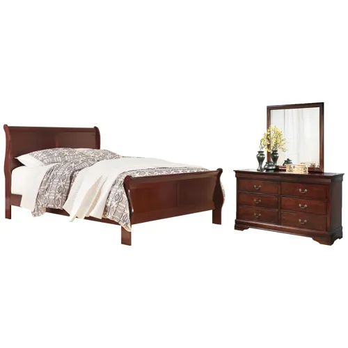 Alisdair King Sleigh Bed, Dresser and Mirror