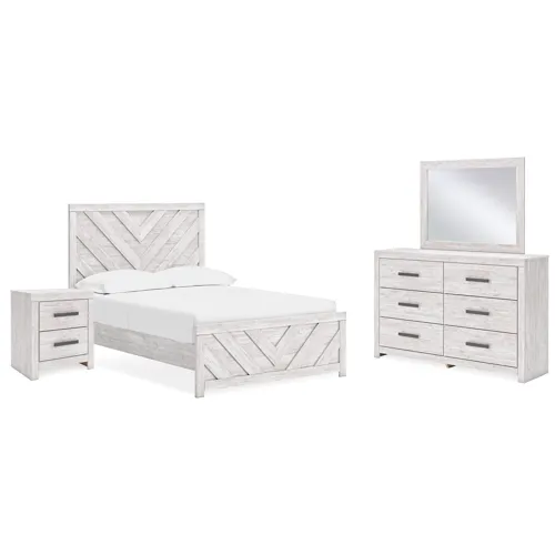 Cayboni Full Panel Bed, Dresser, Mirror and Nightstand