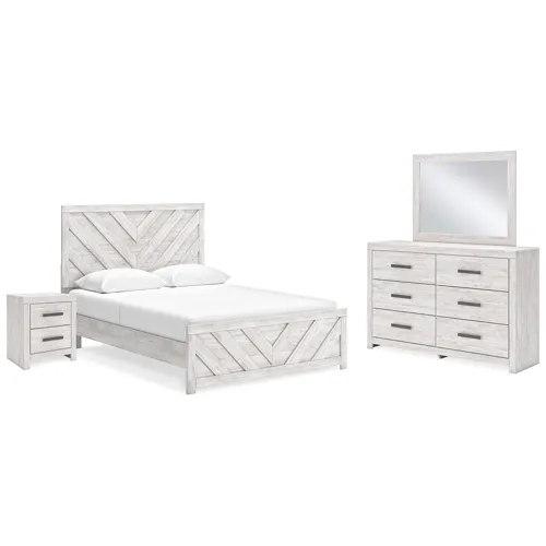 Cayboni Queen Panel Bed, Dresser, Mirror and Nightstand