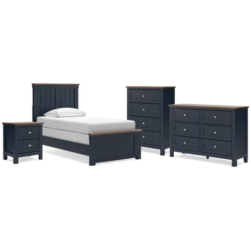 Landocken Twin Panel Bed, Dresser, Chest and Nightstand