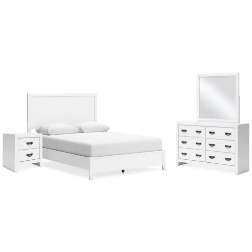 Binterglen Queen Panel Bed, Dresser, Mirror and Nightstand