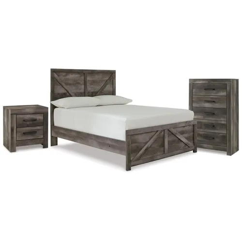 Wynnlow Full Panel Bed, Chest and Nightstand