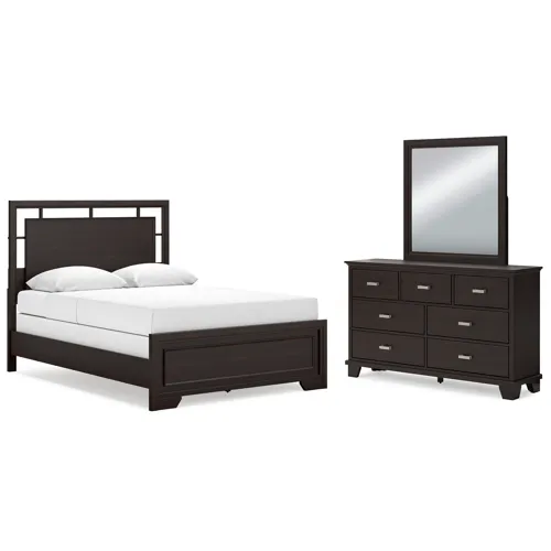 Covetown Queen Panel Bed, Dresser and Mirror
