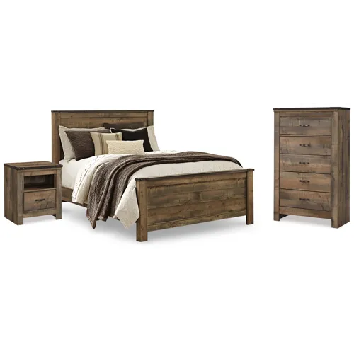 Trinell Queen Panel Bed, Chest and 2 Nightstands