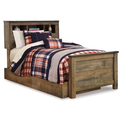 Trinell Twin Bookcase Bed with 1 Large Storage Drawer
