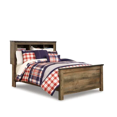 Trinell Full Bookcase Panel Bed