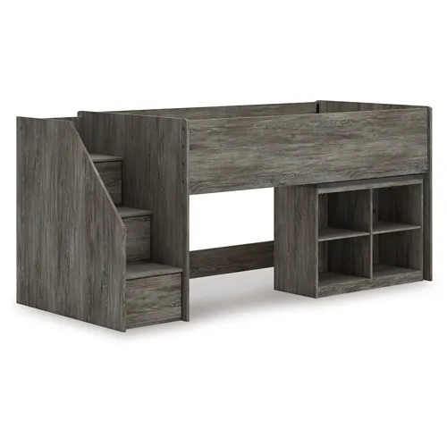 Frandern Twin Loft  Bed with Bookcase Storage