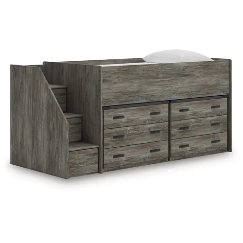 Frandern Twin Loft Bed with Drawer Storage
