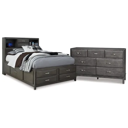 Caitbrook Full Storage Bed and Dresser