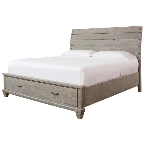 Naydell King Panel Bed with 2 Storage Drawers