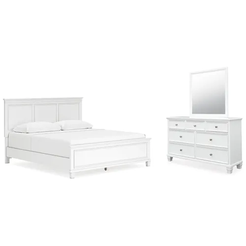 Fortman King Panel Bed, Dresser and Mirror