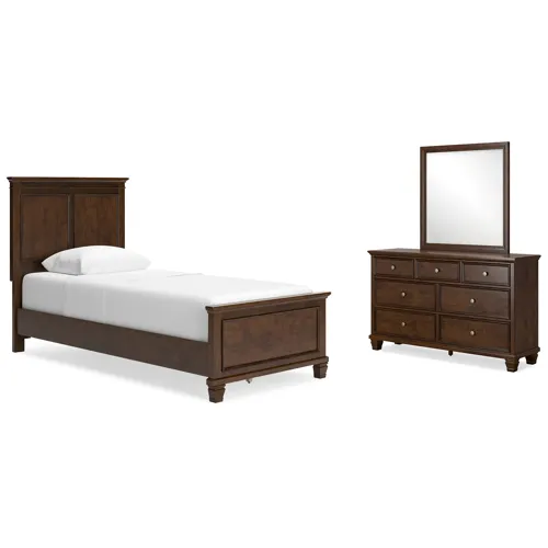 Danabrin Twin Panel Bed, Dresser and Mirror