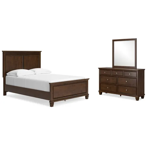 Danabrin Full Panel Bed, Dresser and Mirror