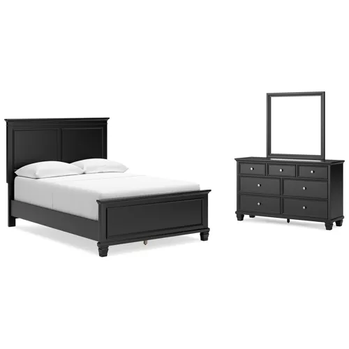 Lanolee Full Panel Bed, Dresser and Mirror