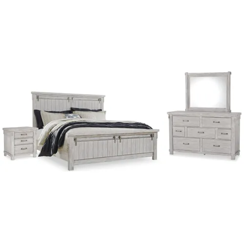 Brashland Queen Panel Bed, Dresser, Mirror, and Nightstand