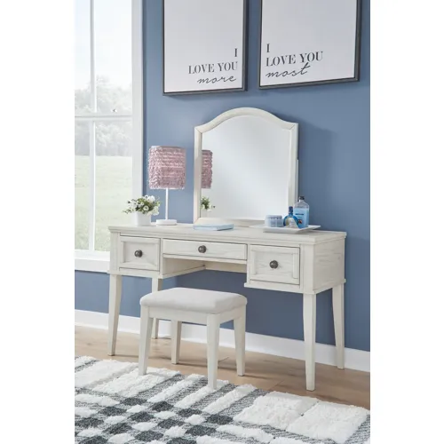 Robbinsdale Mirrored Vanity with Bench