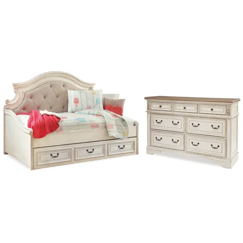 Realyn Twin Storage Day Bed and Dresser