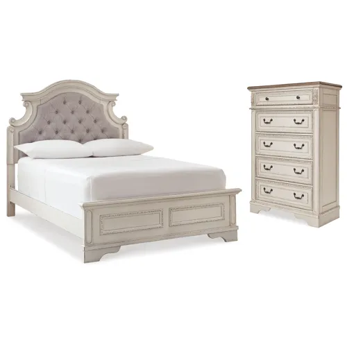 Realyn Full Panel Bed and Chest