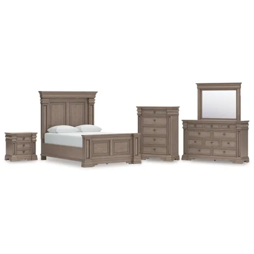 Blairhurst Queen Panel Bed, Dresser, Mirror, Chest and Nightstand
