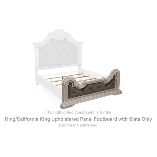 Andonhall King/California King Upholstered Panel Footboard with Slats