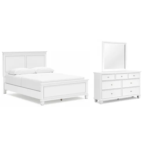 Fortman Queen Panel Bed, Dresser and Mirror