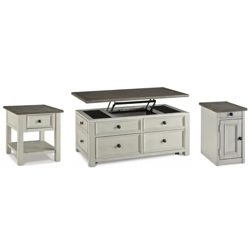 Bolanburg Coffee Table with End Table and Chairside End Table