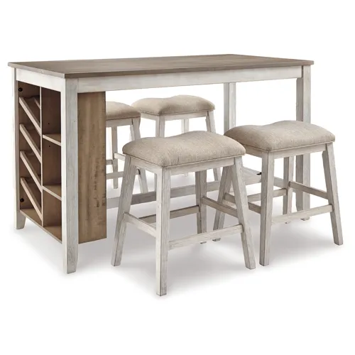 Skempton Counter Height Dining Table and 4 Barstools